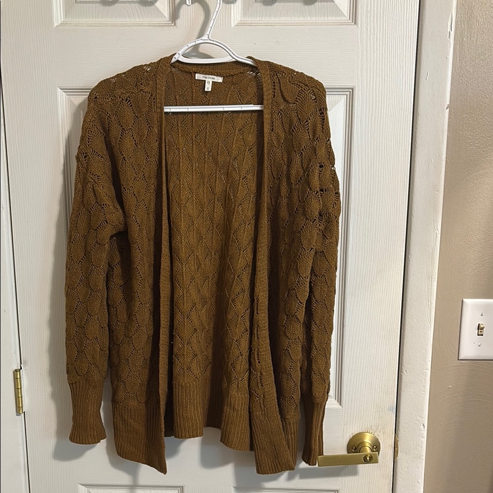 Maurices Brown Cardigan Sweater Classic Knit
